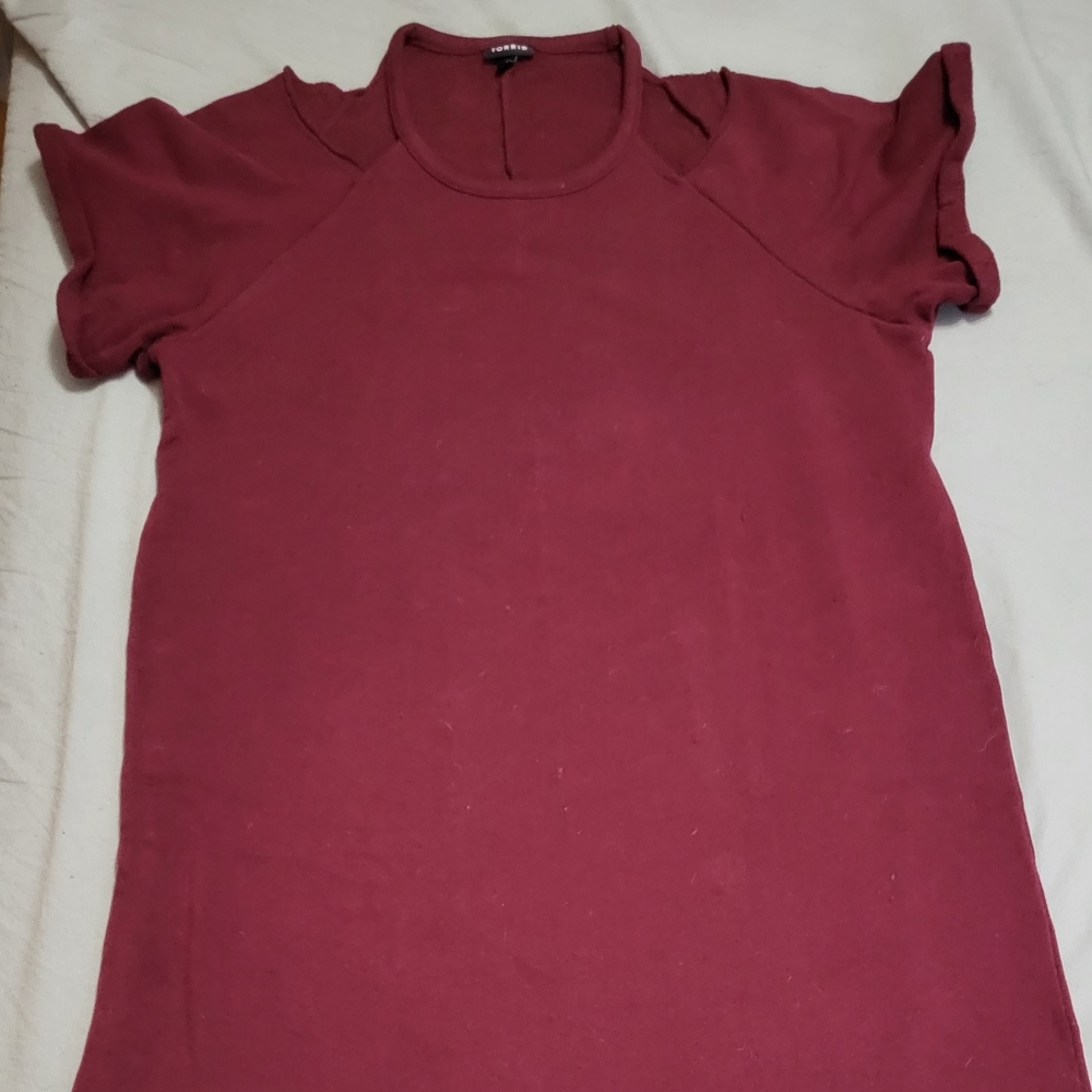 Torrid cold shoulder sweatshirt dress 1x